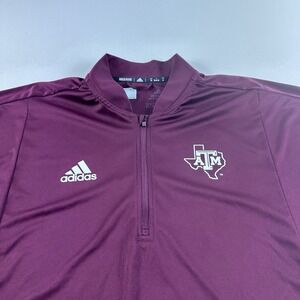 Adidas Texas A&M Aggies 1/4 Zip Shirt Long Sleeve Womens 2X Active‎ Training Gym